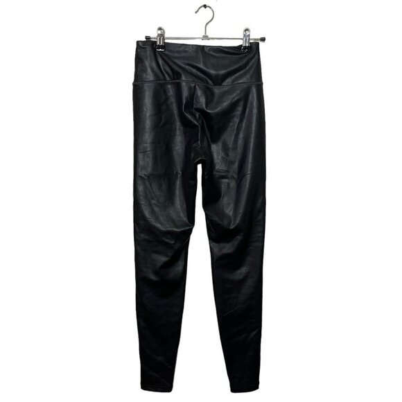 Athleta All Over Gleam Tight Vegan Leather Cropped Pants Black Women’s Size XS - Picture 8 of 14